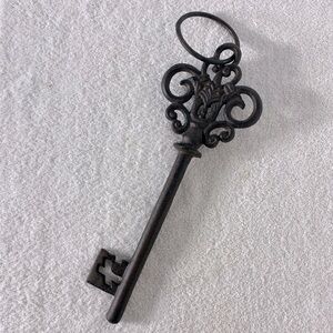 Large Decorative Vintage Style Black Iron Key Wall Decor